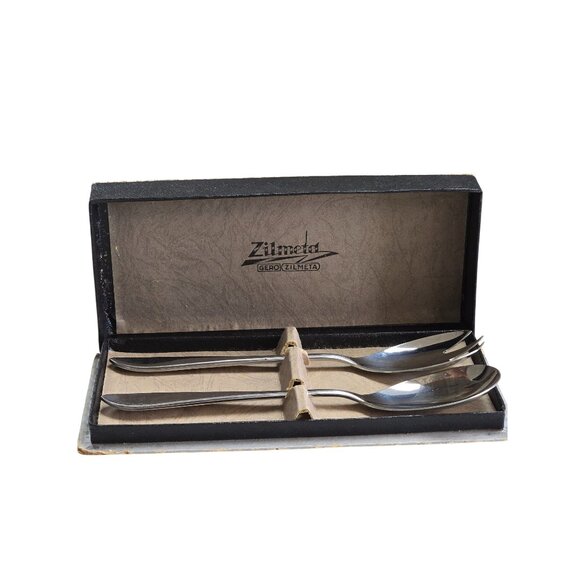 Zilmeta Gero Stainless Steel Salad Serving Set - Picture 4 of 7